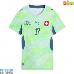 Billiga Schweiz Ruben Vargas #17 Bortatröja Dam VM 2026 Kortärmad